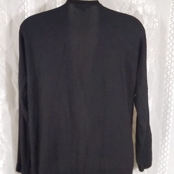 PREMISE BLACK WOMEN'S OPEN SWEATER SIZE L - Picture 9 of 14